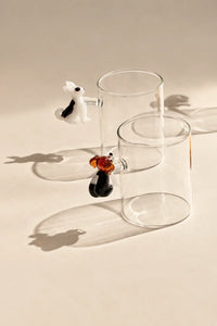 Studio Picnic Clear Glass Dog Pitcher