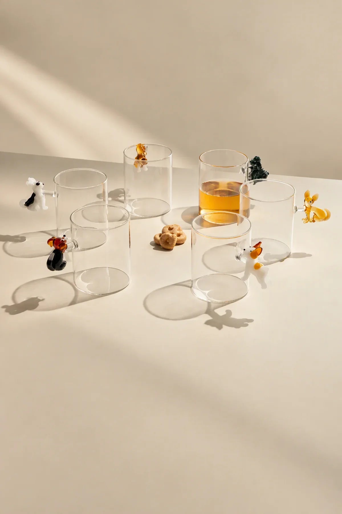 Studio Picnic Clear Glass Dog Pitcher