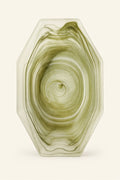 Still Current Sage Glass Serving Bowl