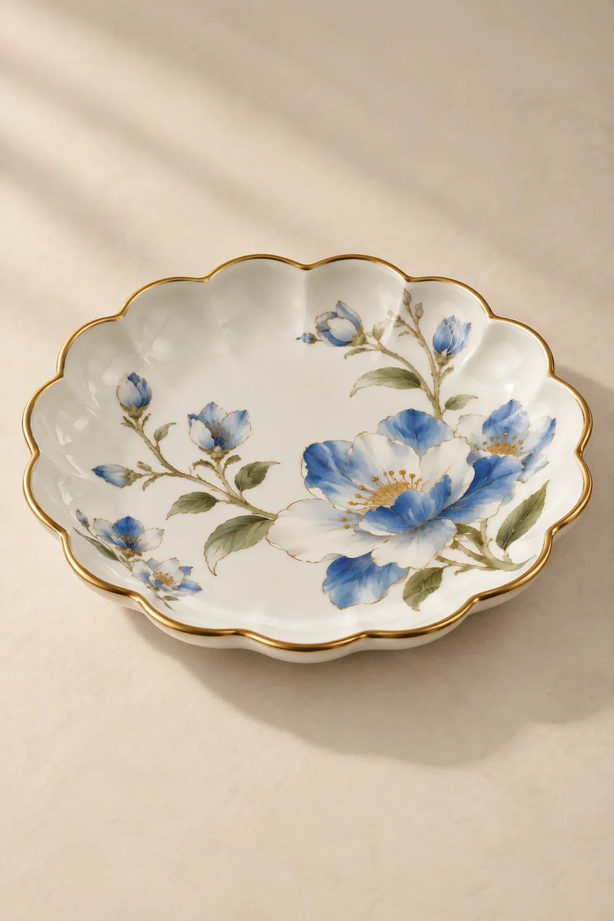 Still Current Sage Glass Serving Bowl