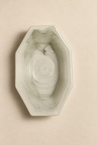 Still Current Sage Glass Serving Bowl