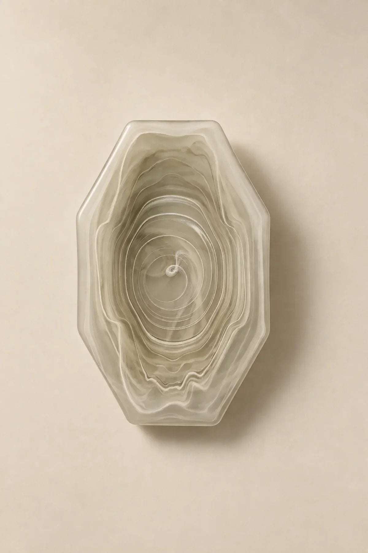 Still Current Sage Glass Serving Bowl