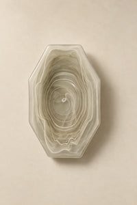 Still Current Sage Glass Serving Bowl