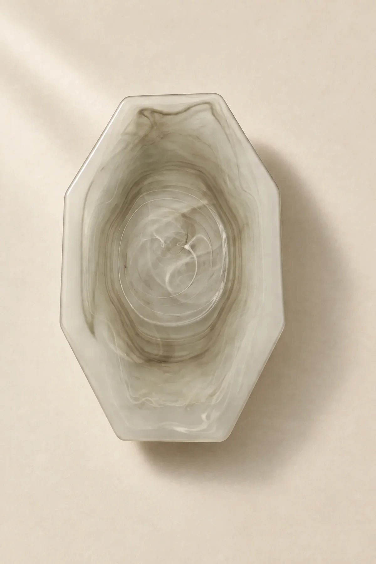 Still Current Sage Glass Serving Bowl
