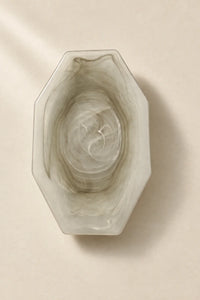 Still Current Sage Glass Serving Bowl
