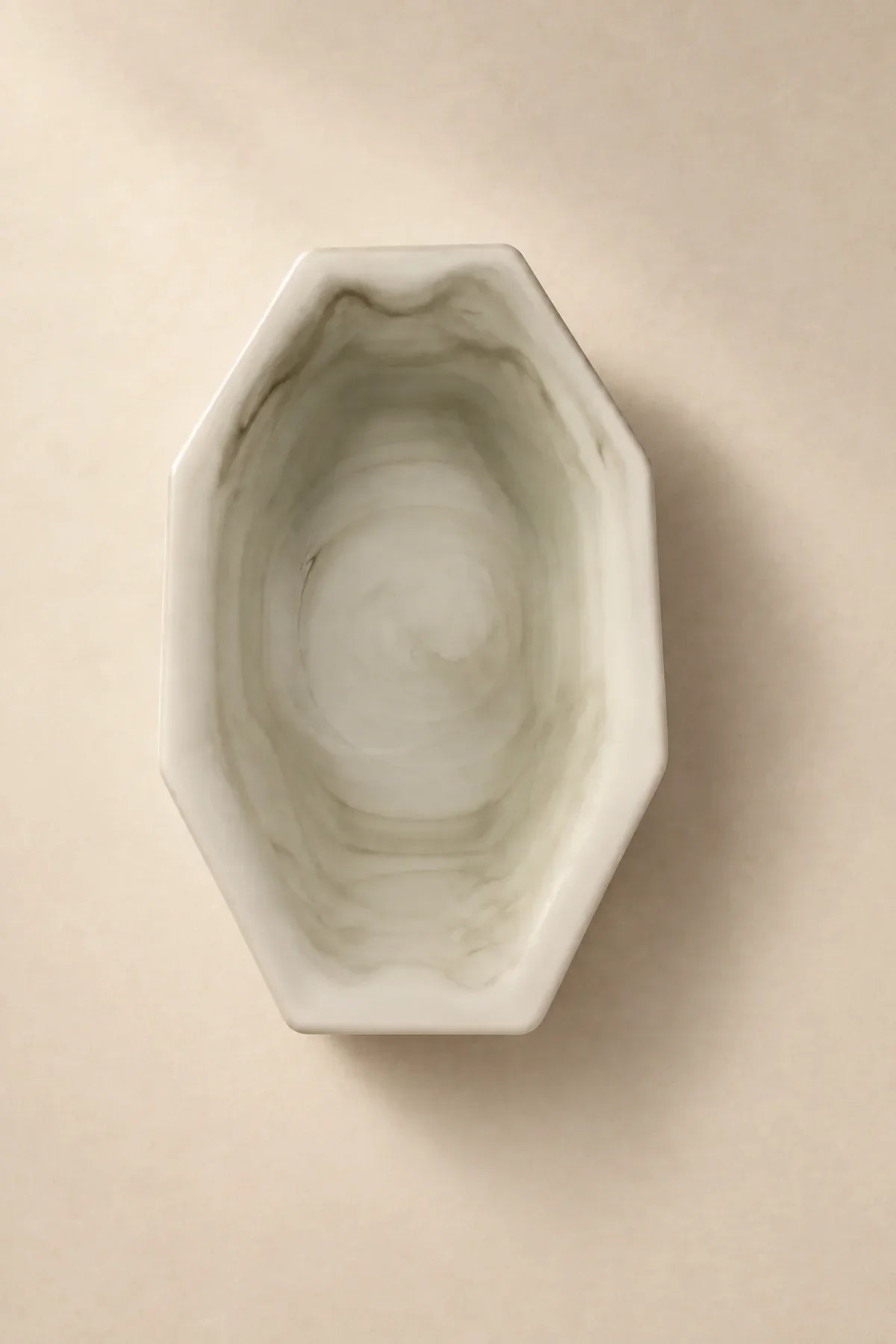 Still Current Sage Glass Serving Bowl
