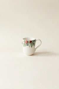 Wild Bramble White Ceramic Teapot