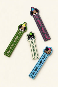 Pet Parade Multi-Color Embroidered Felt Bookmark