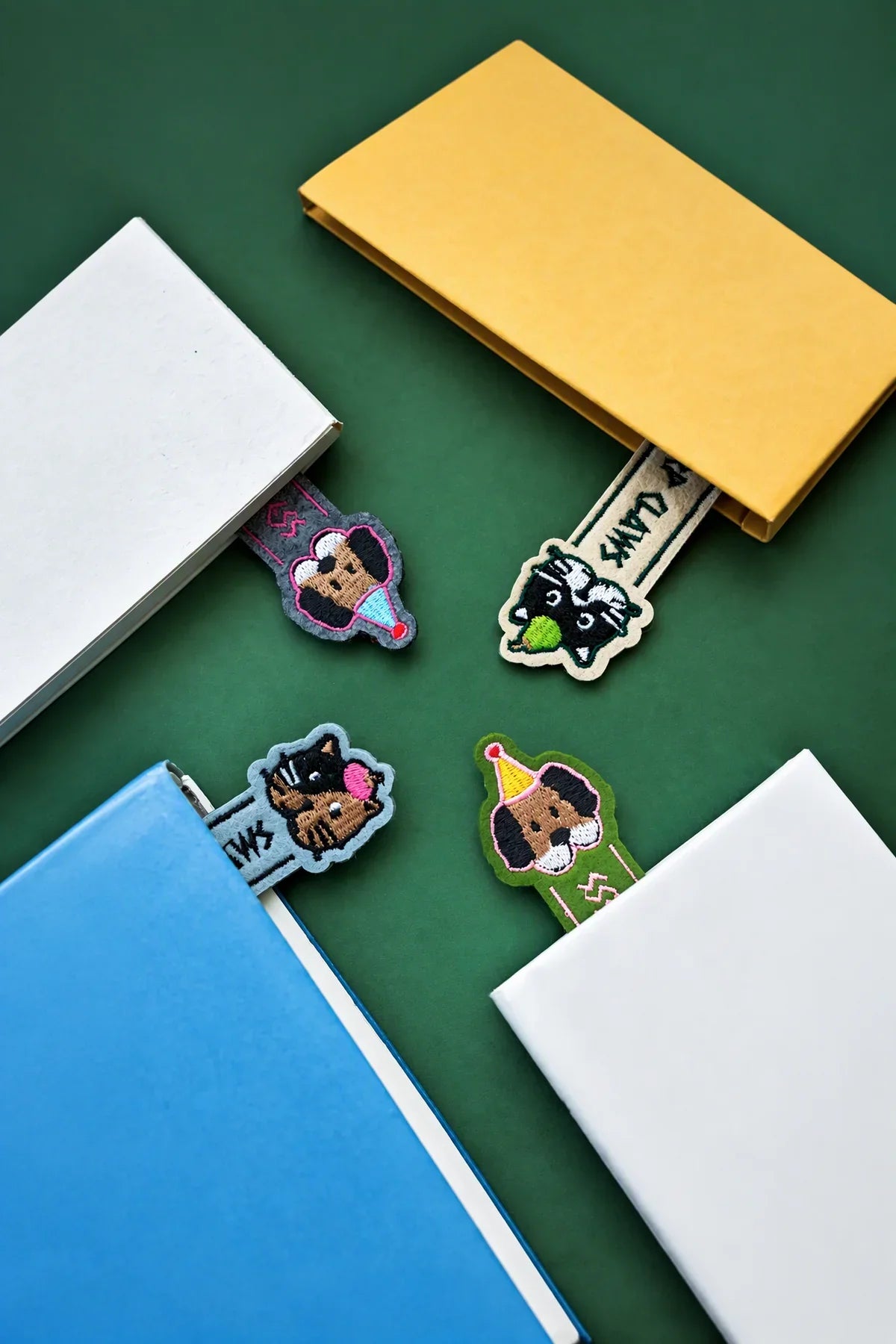 Pet Parade Multi-Color Embroidered Felt Bookmark