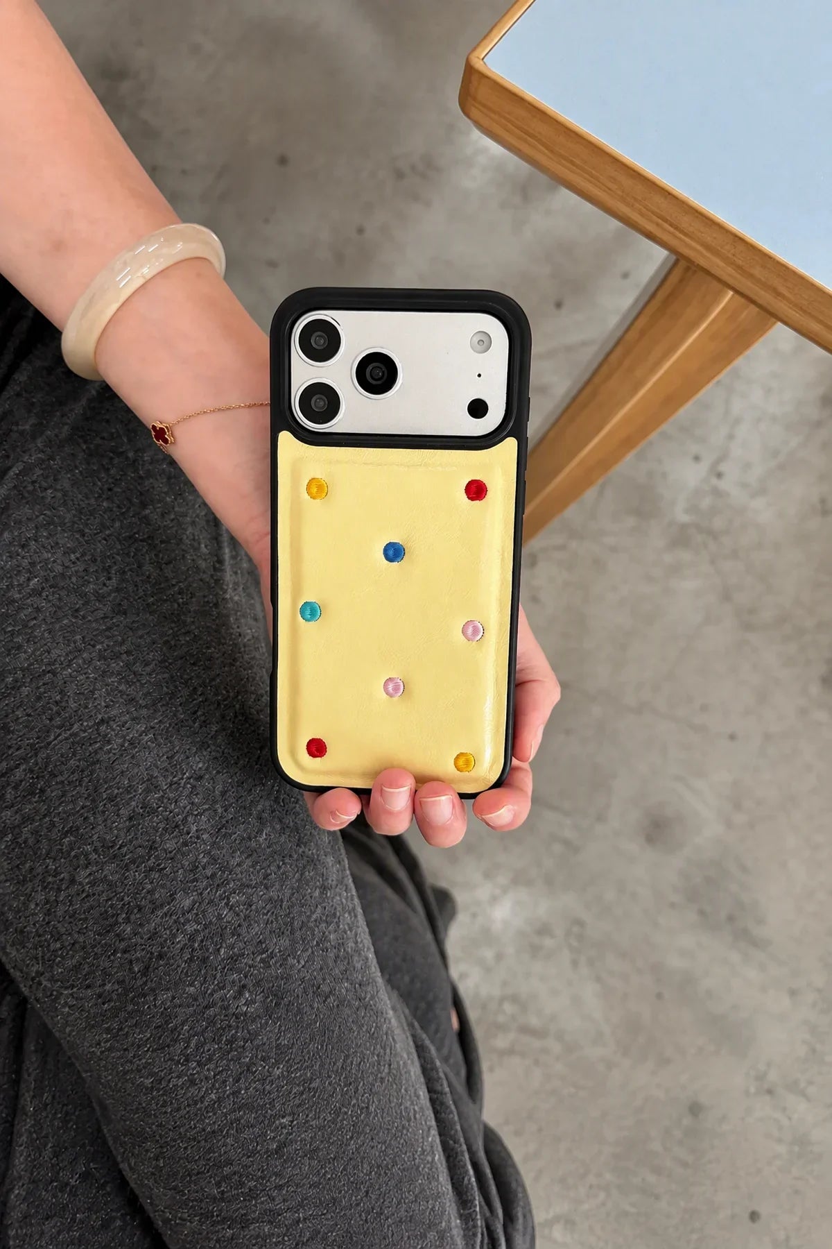 Buckle Up Tonal Leather-Look Phone Case