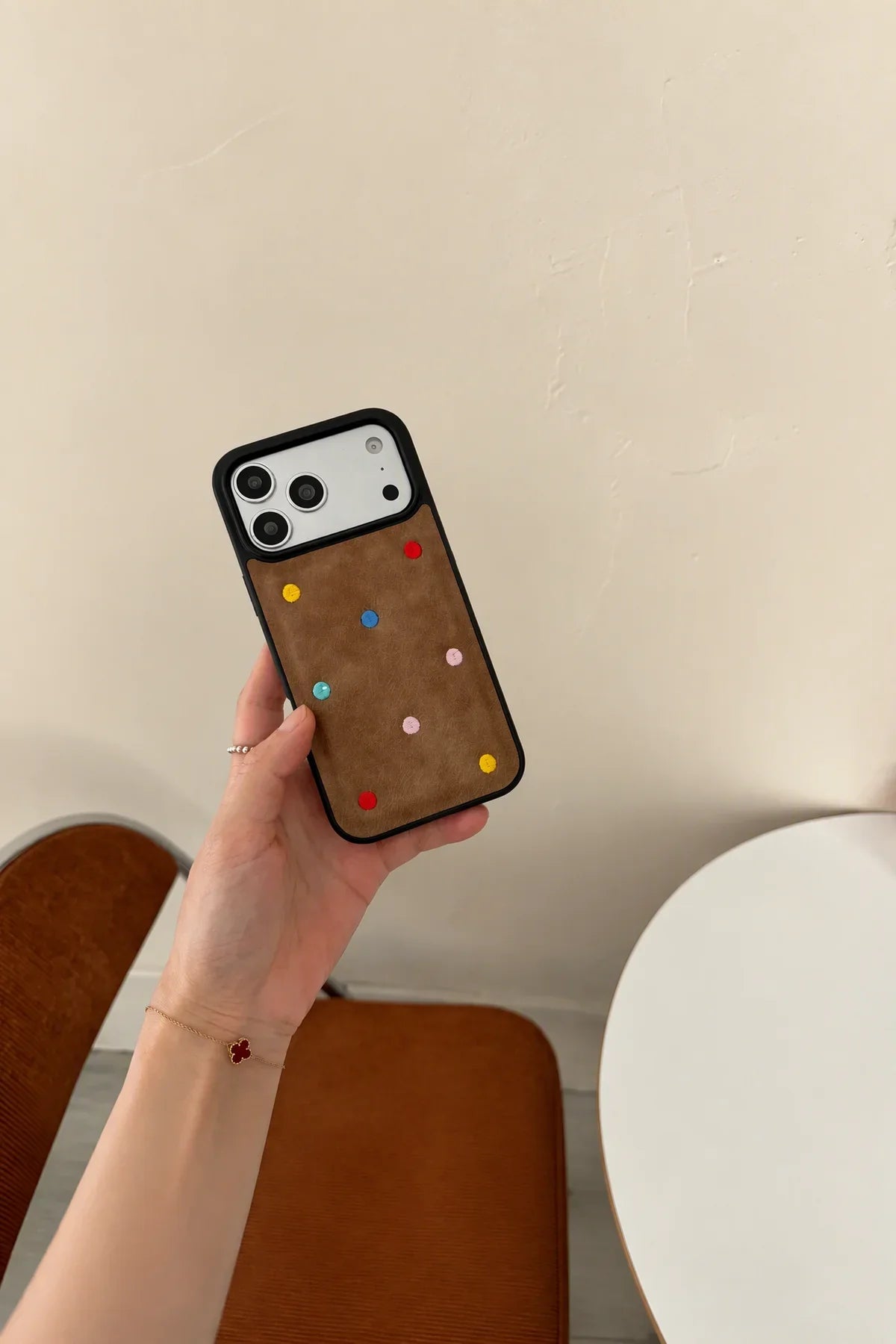 Buckle Up Tonal Leather-Look Phone Case