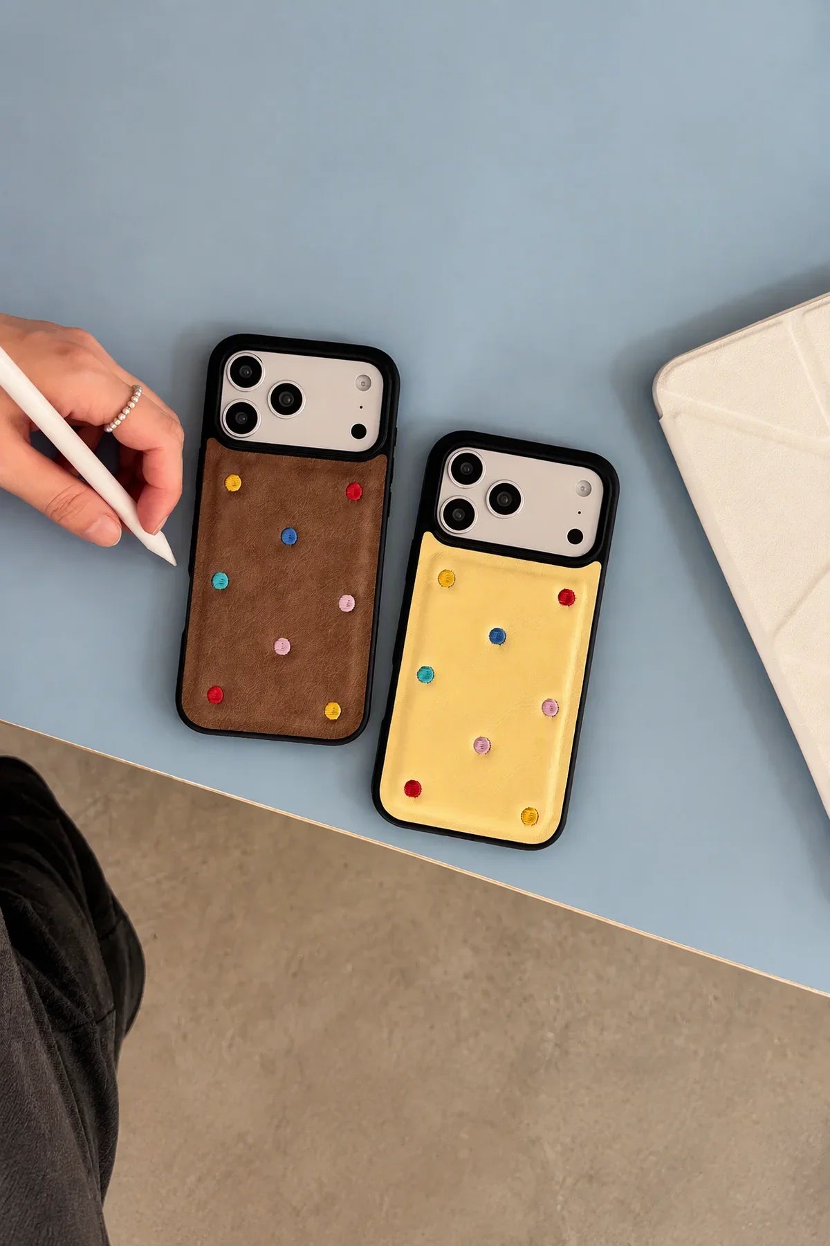 Buckle Up Tonal Leather-Look Phone Case