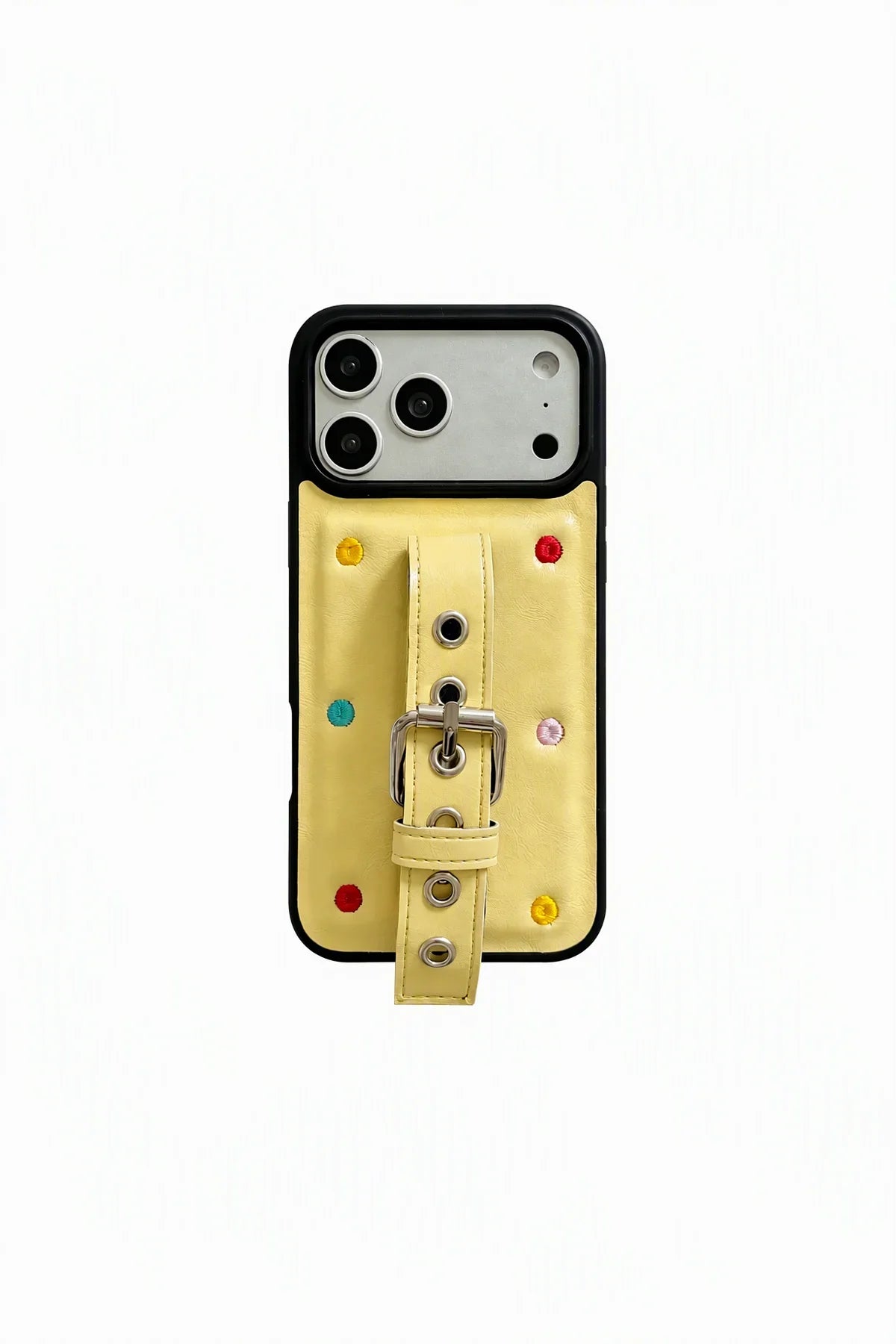 Buckle Up Tonal Leather-Look Phone Case