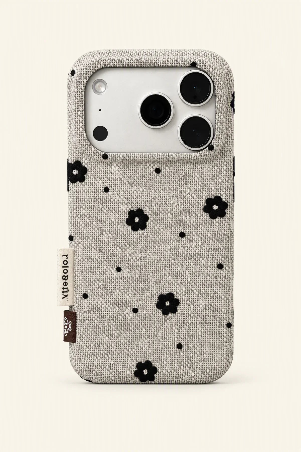 Meadow Hour Grey Fabric Phone Case