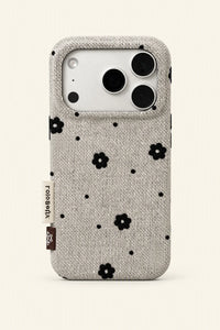 Meadow Hour Grey Fabric Phone Case