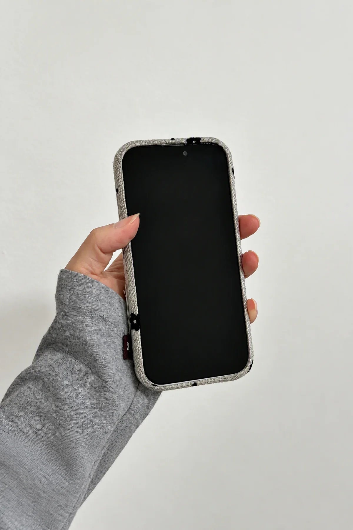 Meadow Hour Grey Fabric Phone Case