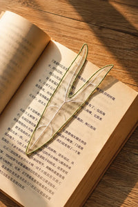 Greenhouse Note Embroidered Organza Bookmark