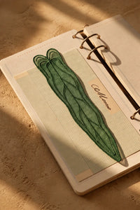 Greenhouse Note Embroidered Organza Bookmark