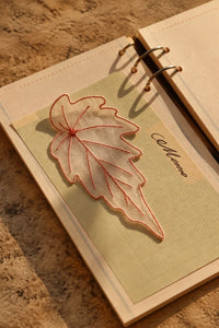 Greenhouse Note Embroidered Organza Bookmark