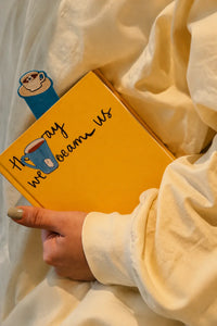 Still Becoming Blue Embroidered Felt Bookmark