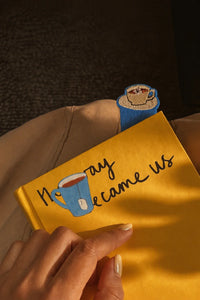 Still Becoming Blue Embroidered Felt Bookmark