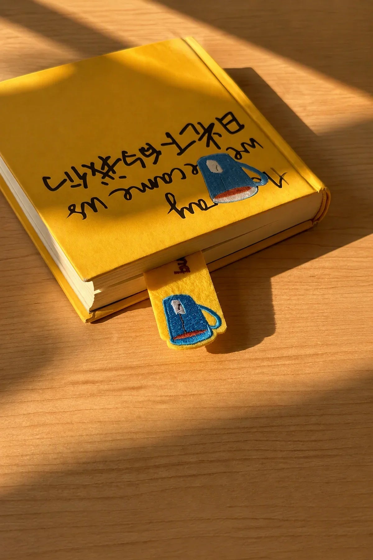 Still Becoming Blue Embroidered Felt Bookmark