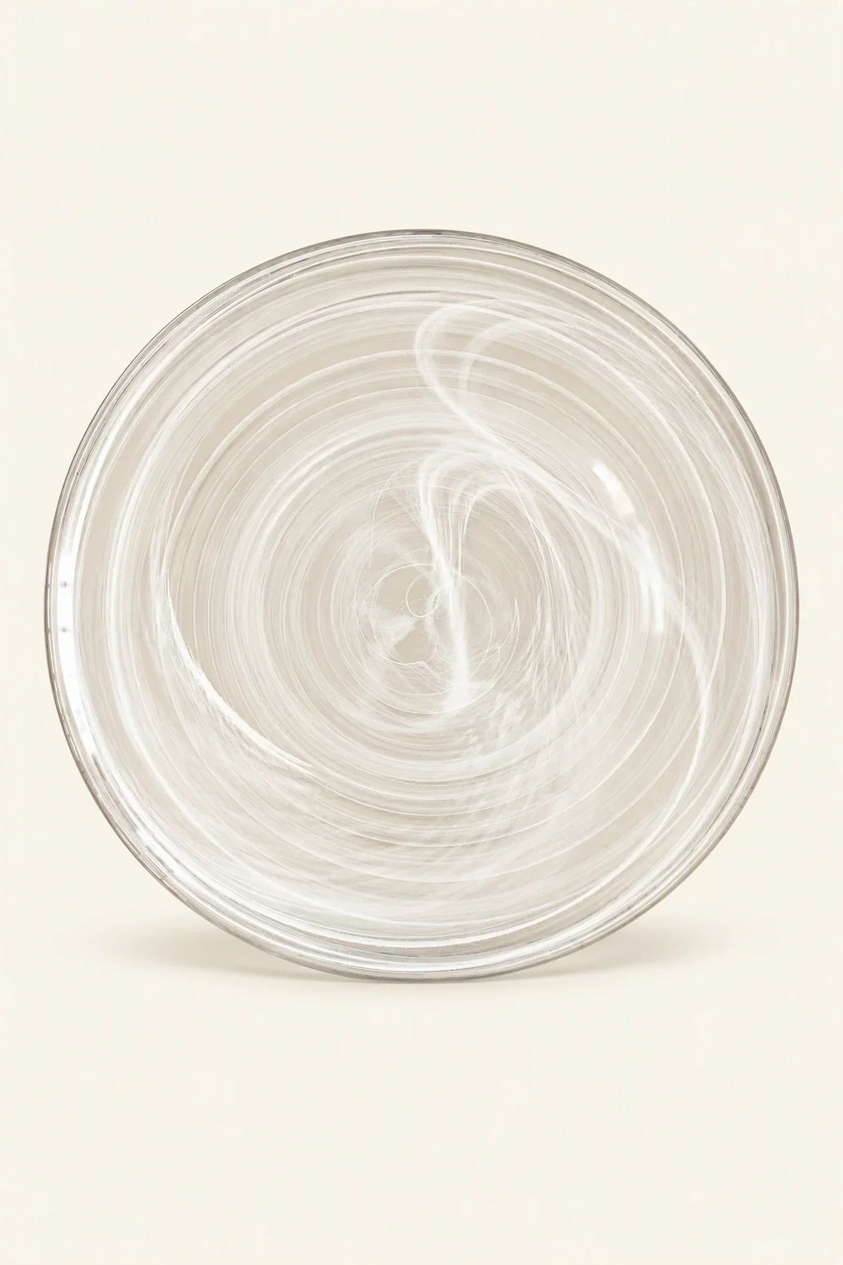Cloud Current Clear Glass Dessert Plate