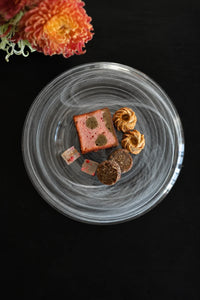 Cloud Current Clear Glass Dessert Plate