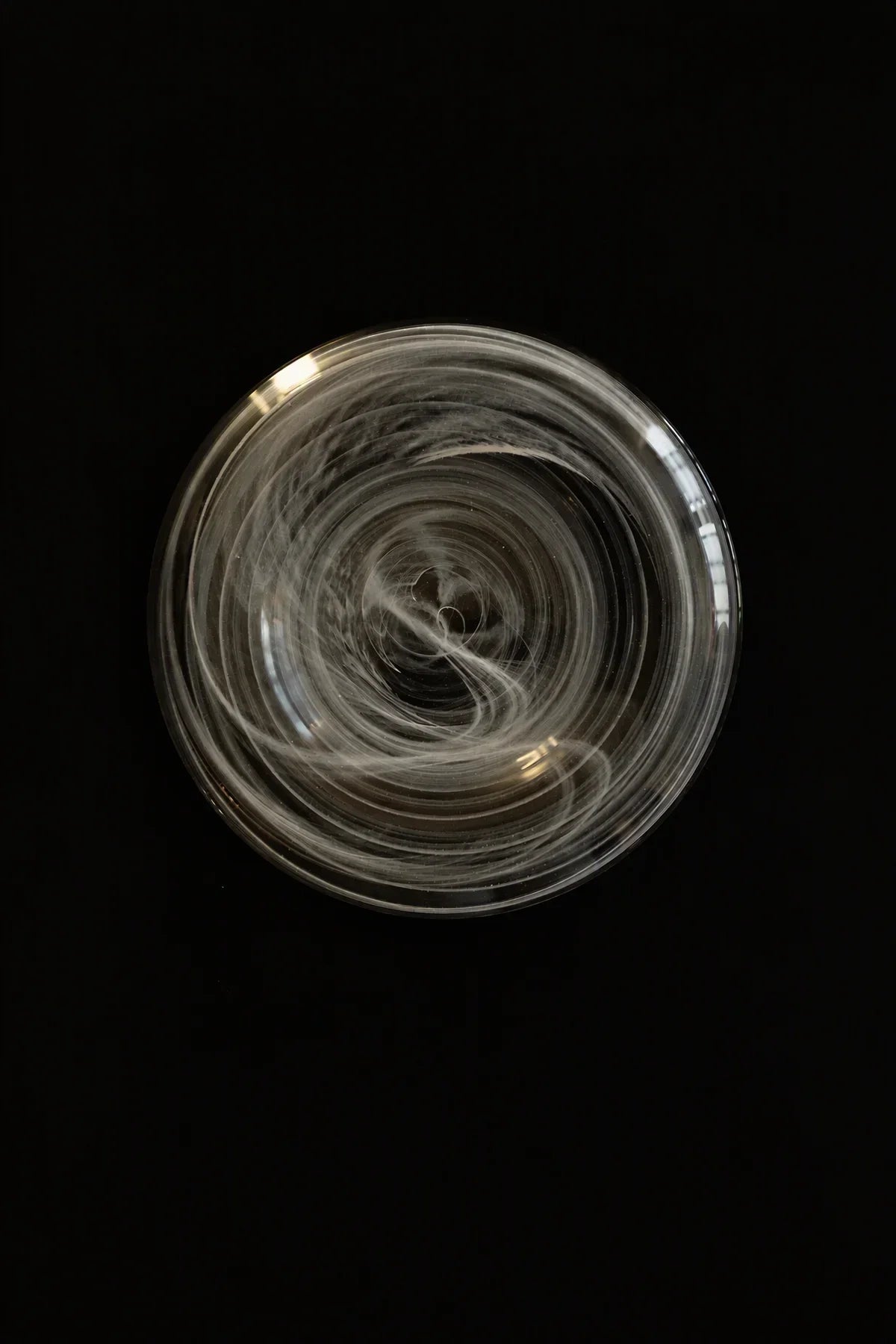 Cloud Current Clear Glass Dessert Plate