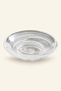 Smoke Ring Frosted Glass Tea Saucer