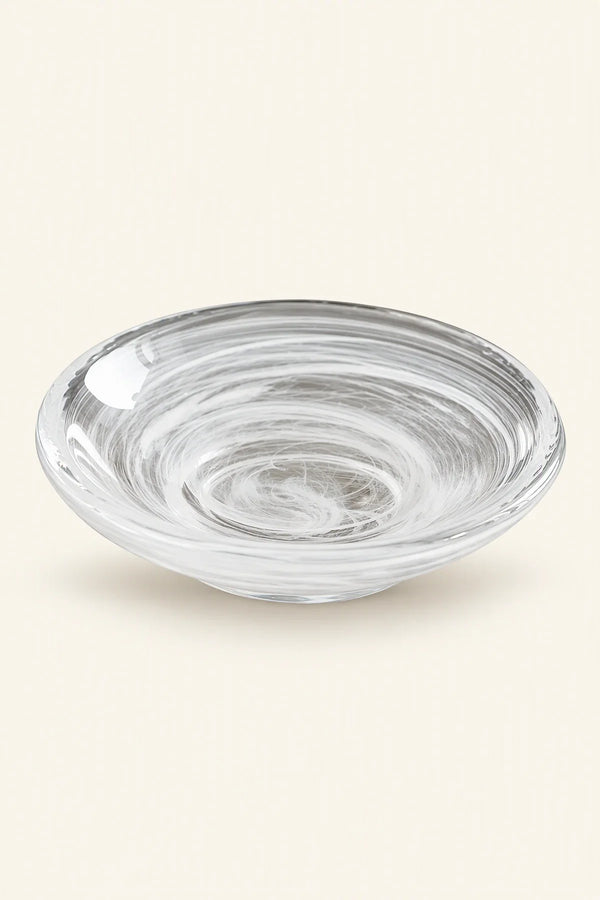 Smoke Ring Frosted Glass Tea Saucer