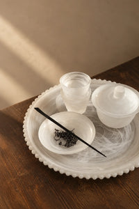 Smoke Ring Frosted Glass Tea Saucer