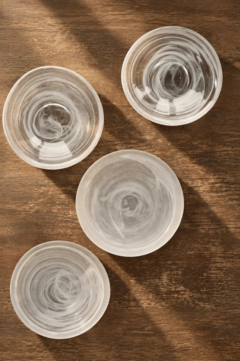 Smoke Ring Frosted Glass Tea Saucer