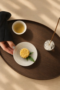 Smoke Ring Frosted Glass Tea Saucer