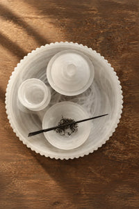 Smoke Ring Frosted Glass Tea Saucer