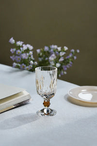 Prism Light Red Faceted Glass Cup