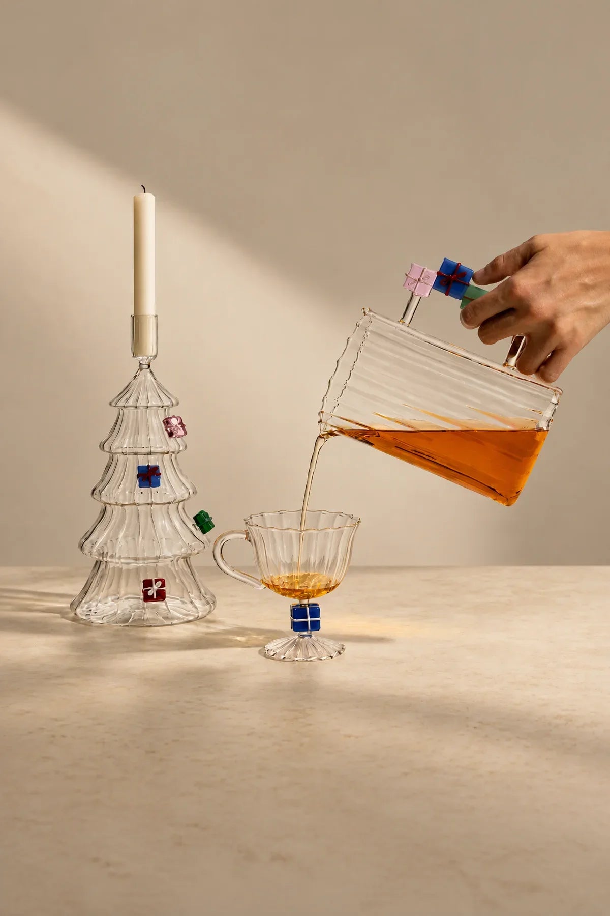 Confectionary Dream Multi-Color Glass Glassware Collection