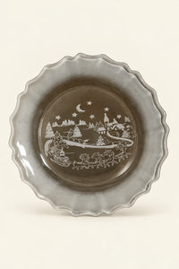 Moonlit Carol Clear Frosted Glass Dessert Set