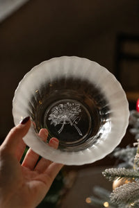 Moonlit Carol Clear Frosted Glass Dessert Set