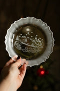 Moonlit Carol Clear Frosted Glass Dessert Set