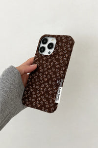 Winter Garden Brown Fabric Phone Case