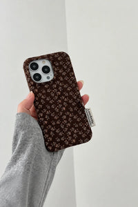 Winter Garden Brown Fabric Phone Case