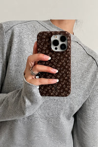 Winter Garden Brown Fabric Phone Case