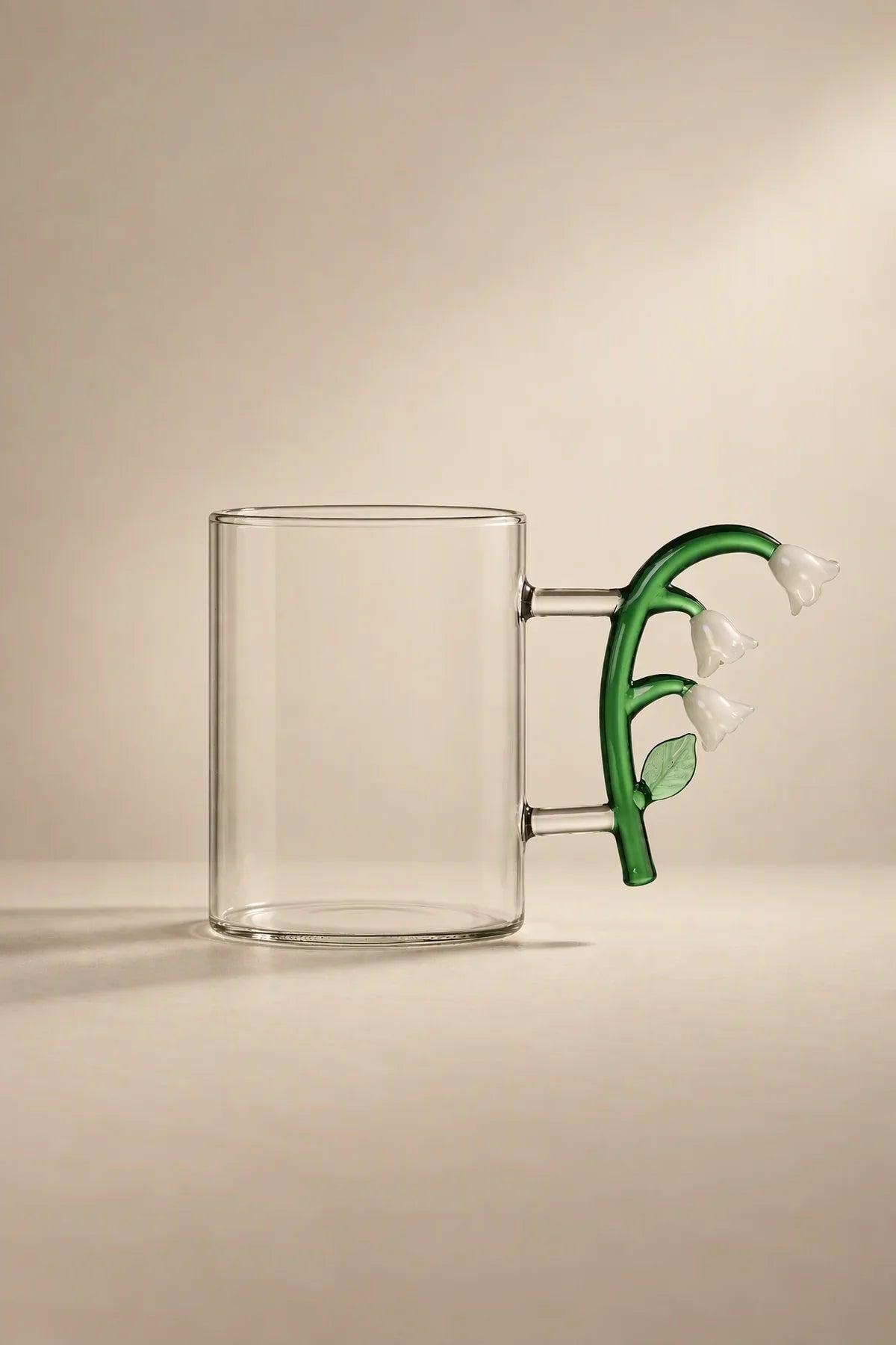 Wildflower Stem Clear Glass Mug