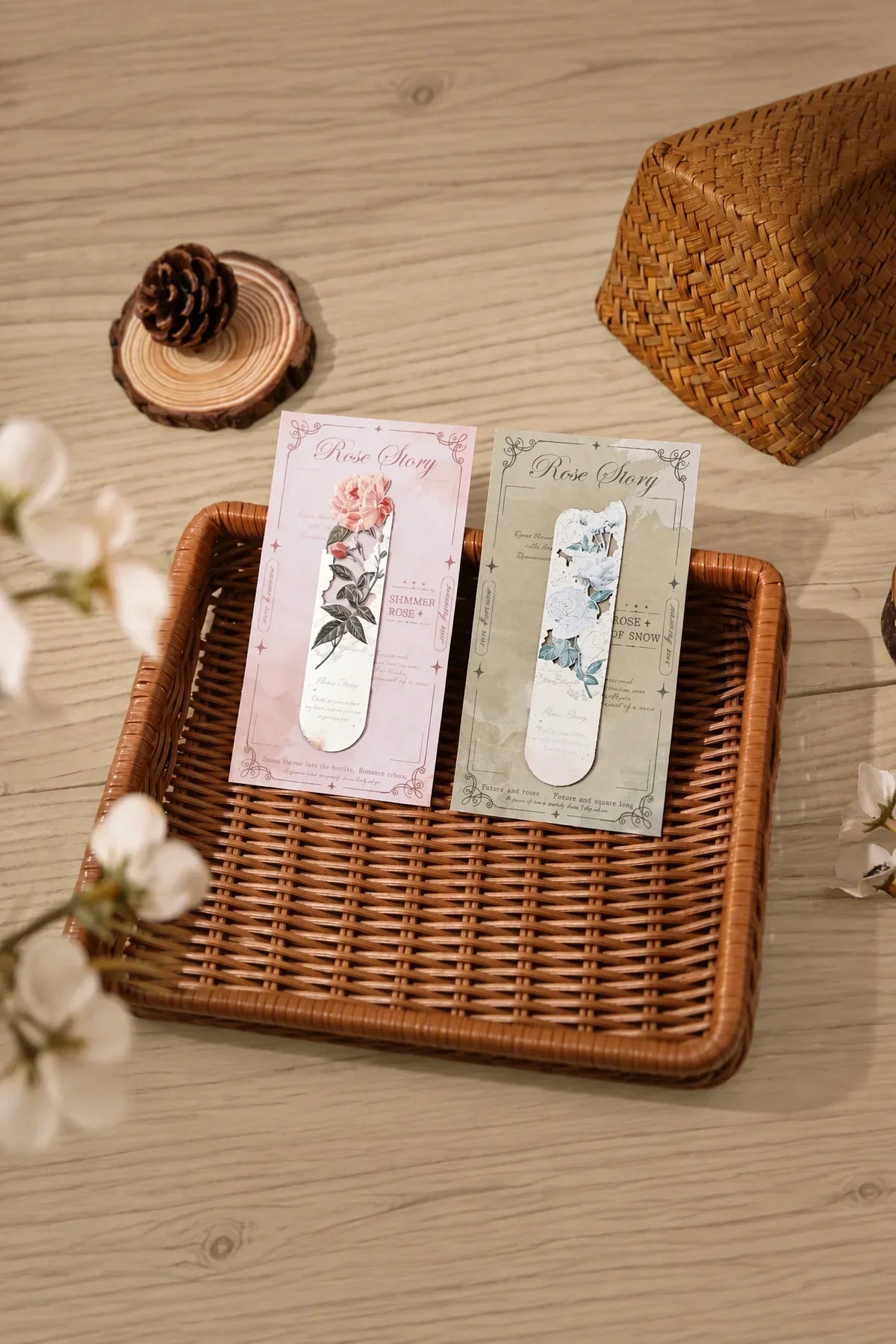Midnight Bloom Silver-Etched Metal Bookmark