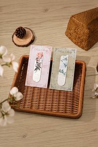 Midnight Bloom Silver-Etched Metal Bookmark