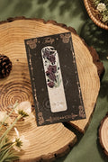 Midnight Bloom Silver-Etched Metal Bookmark