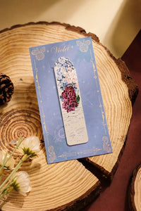 Midnight Bloom Silver-Etched Metal Bookmark