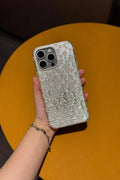 Moonlit Garden Silver Fabric Phone Case