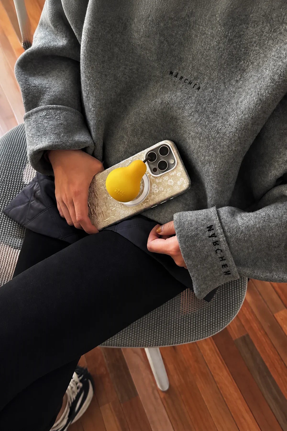 Moonlit Garden Silver Fabric Phone Case